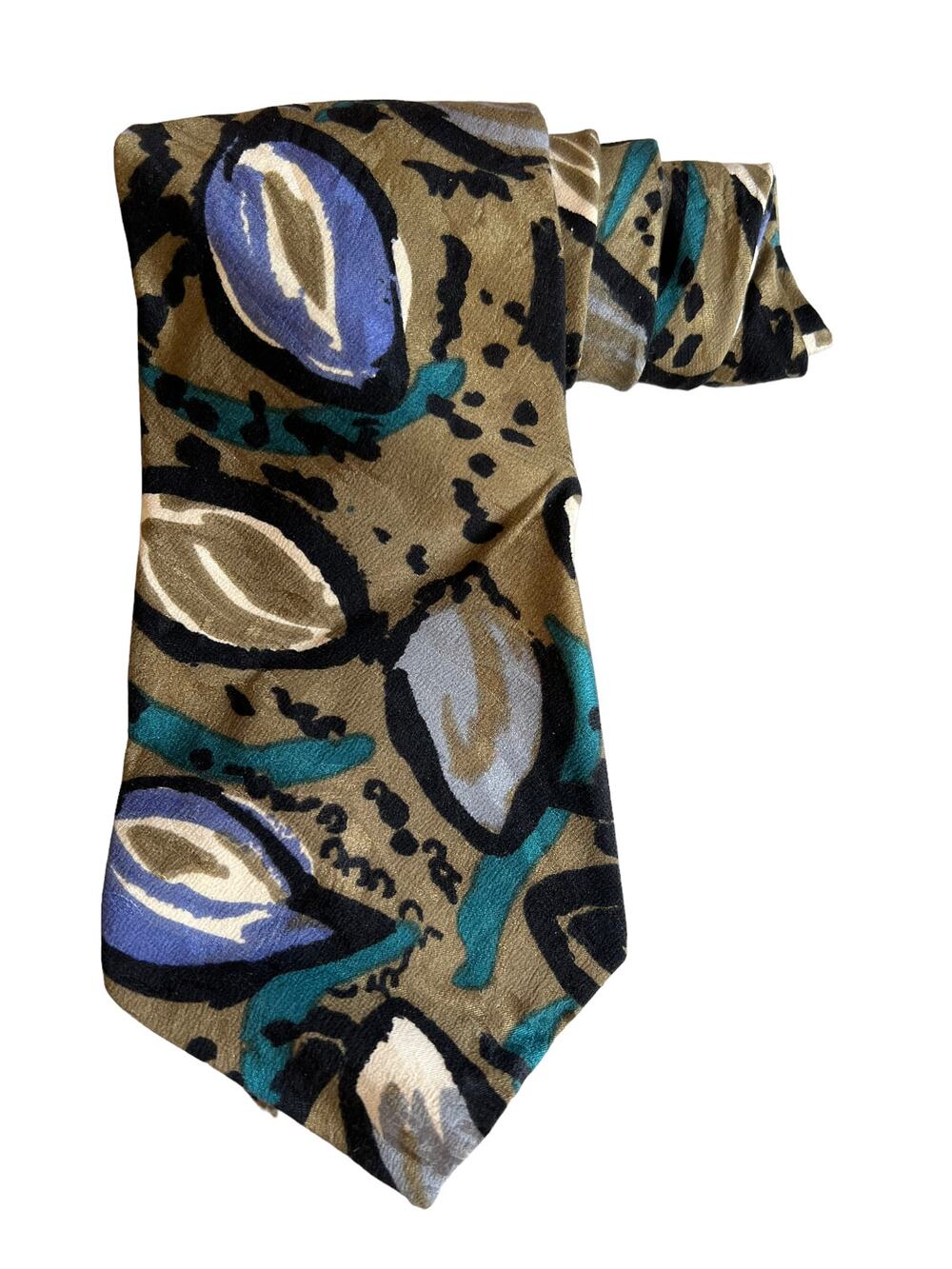 Vintage Guy Laroche Couture Abstract silk tie
